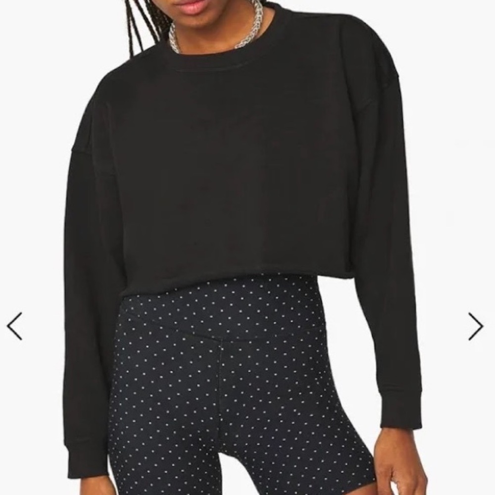 Weworewhat Black Cropped Sweatshirt